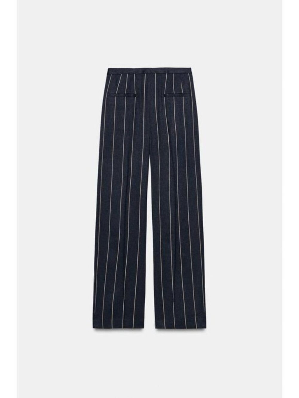 ZARA ZW COLLECTION STRIPED LINEN PANTS - Picture 6 of 7